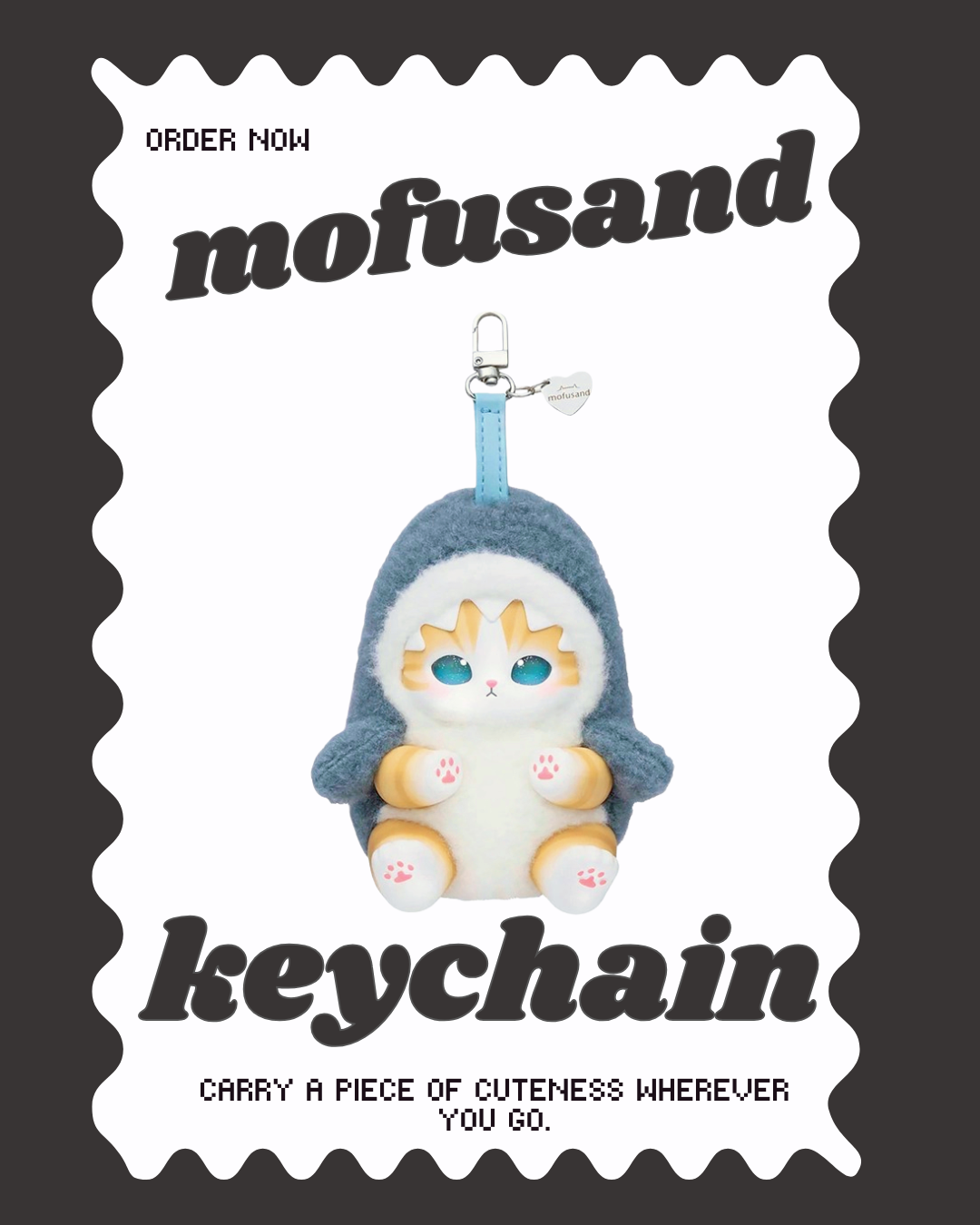 Mofusand Shark Keychain